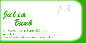 julia bumb business card